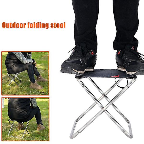 Rustfrit stål Fjeder Foldestol Udendørs Fiskeri Camping Grill Foldestol Green