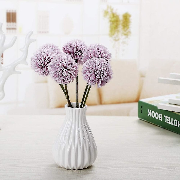 Tekokukka silkki muovinen hortensia voikukka hyasintti muovikukka 6 kpl Purple