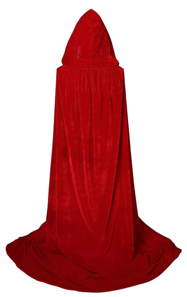 Unisex Voksne Hætte Kappe Fløjlskappe til Halloween Cosplay Kostumer XL