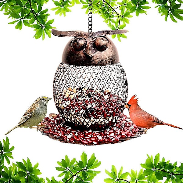 Metallugle Hummingbird Matere For Utendørs Hengejern Vill Fuglemater Papegøye Parakitter Tilbehør Bakgård Hage Dekor Gave