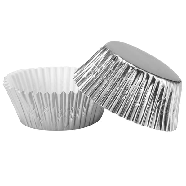 500 st Aluminiumfolie Cupcake Formar Muffin Bakformar Köksbakverktyg Silver