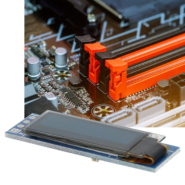 0.  91in OLED Display Modul IIC Interface 128x32 Hvid/Blå Display Modul 3.3~5VBlå