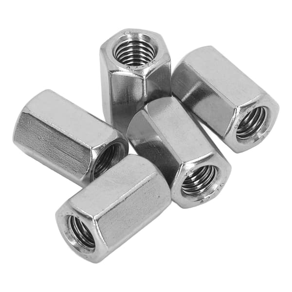 5 STK M12 X 1 75 19 L30mm Sekskantkoblingsmutter i rustfritt stål Rustsikker 6-siders lang stangmutter