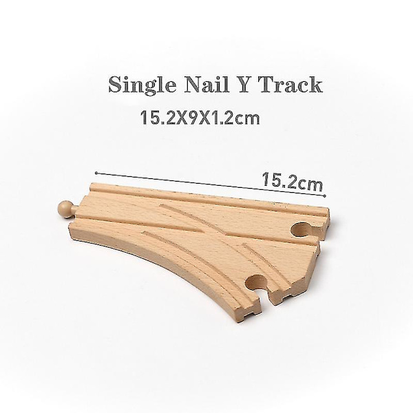 Hhcx-all Kinds Wooden Railway Train Track Accessories Beech Wooden Tracks Set Bridge Building Toys Parts Fit Biro Train Toy New WJ-JM-12-36