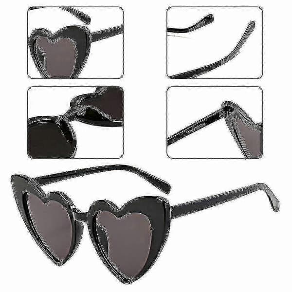 Dameformede solbriller Retro Gradient Eye Glasses Pink