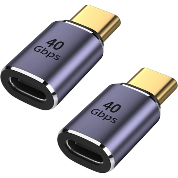 40 Gbps USB C-adapter, USB C hane till hona-adapter Högerstöd 8K@60HZ Video