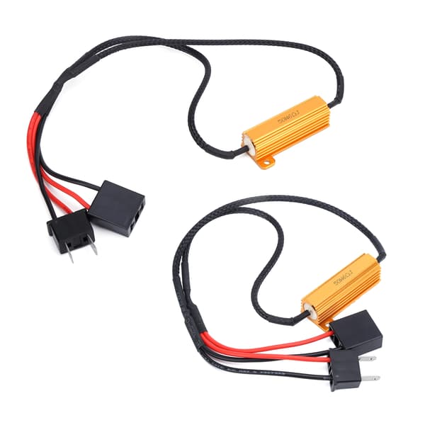 2 stk. H7 LED Dekoder 50W 6ohm Lastmotstand Flash Feilfri Avlyser for Bil Frontlykt Blinklys