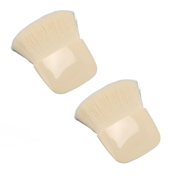 Mini Blød Makeupbørste Bærbar Lille Løs Pudderbørste til Blush Foundation 2 Stykker