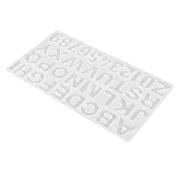 Engelske Bogstaver Nummer Mønster Silikoneform DIY Chokolade Budding Bageværktøj