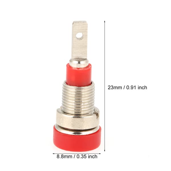 5 stk. blandet farve bananstik 2,0 mm jack panelmonterede testprober