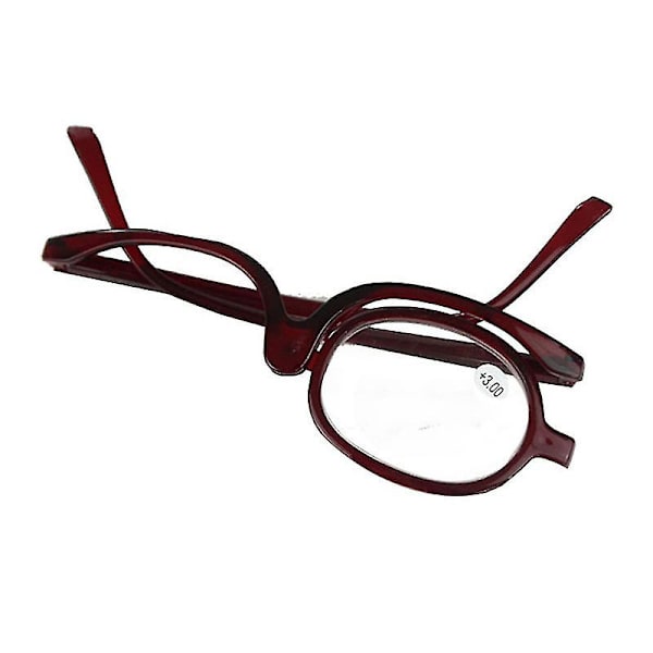 Läsglasögon Roterbara Fällbara Enkelram Lättviktshopfällbara glasögon För Herr Dam Nyhet Black glasses power 100