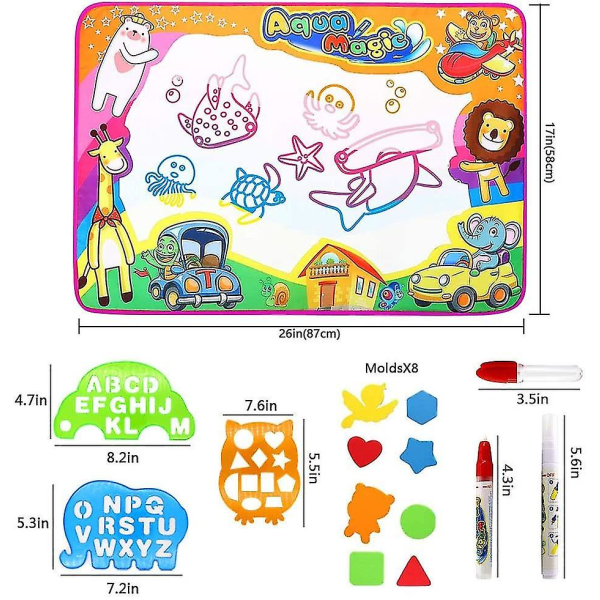 Vatten ritblock, återanvändbart ritblock, pedagogisk leksak Doodle Pad