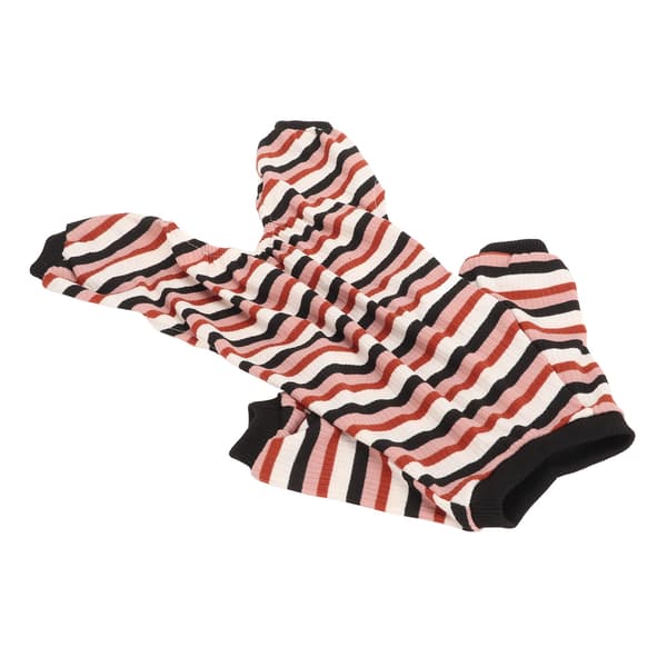 Stribede Hundepyjamas Let Varmt Strækbart Jumpsuit til Forår
