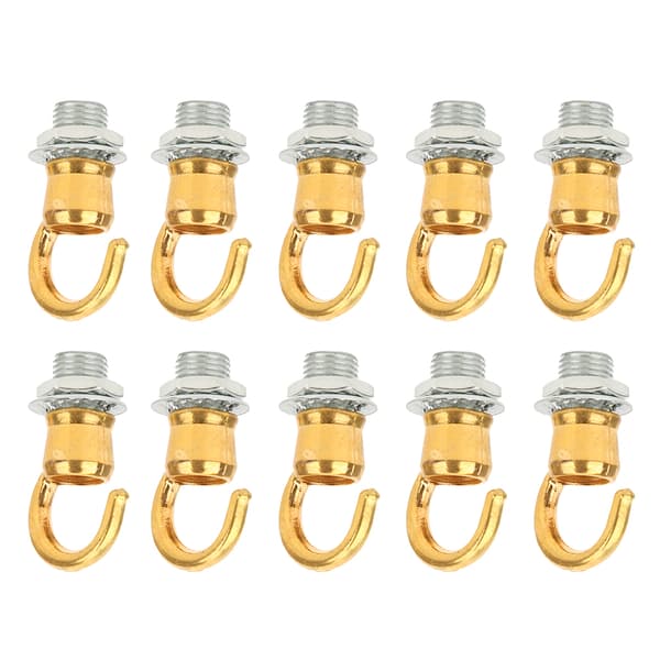 Zinklegering 10ST Guld Elektroforese DIY Lampe Lysekrone Hænge Ring Krog Lys Dekor Tilbehør