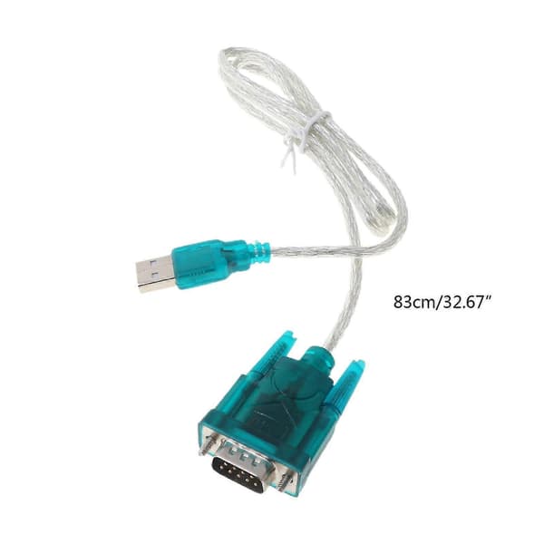 Svart USB till RS232 RS-232 (db9) seriell kabel standardadapterkonverterare för PC