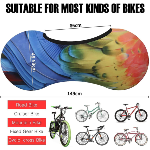 Cover, Dammtät förvaringsväska för cyklar, Tvättbar, Reptålig, Elastiskt cykeldäckpaket för mountainbike-racingcykel, Håller Flo