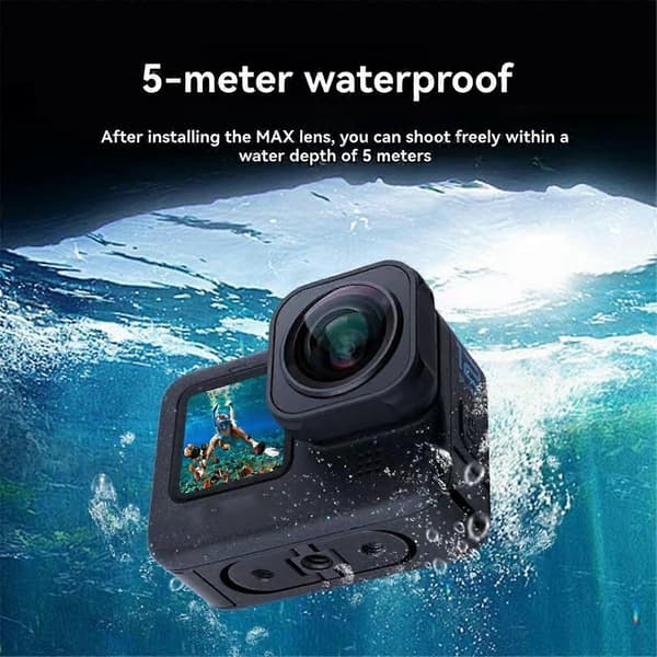 Max Lens Mod vidvinkelobjektiv til Hero 12 11 10 9 kamera Black