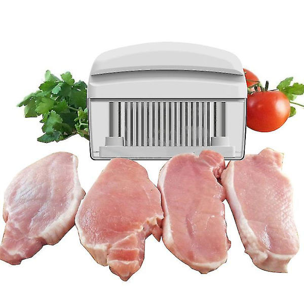 Kött Mörning Lös Köttmaskin Kött Mörning Nål Kött Mörning verktyg med 48 rostfria blad Köksverktyg white