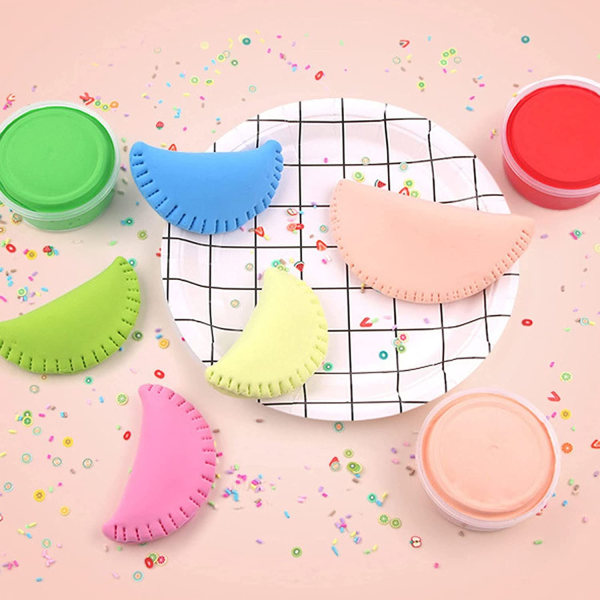 12 färger modelllera för barn, superlätt lera, lufttorkad, flerfärgad lera