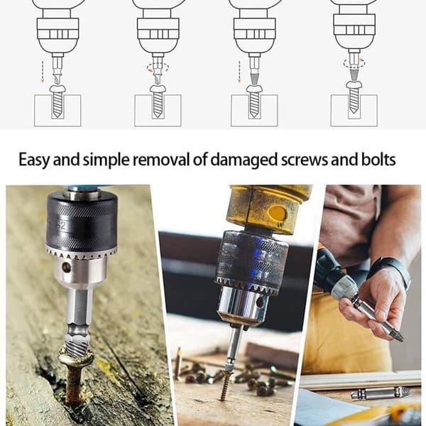 【BQ】Set of 4 Screw Extractors - Easily Remove Broken Bolts