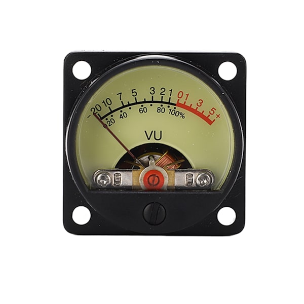 Høj Præcision VU Meter Gul Pointer Skive Hvid LED Baggrundsbelyst Forstærker Panel Header
