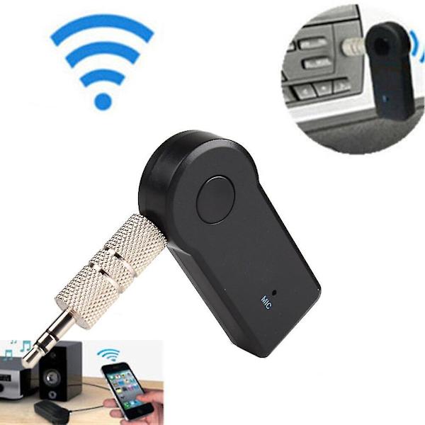 Bil Bluetooth-kompatibel sender 3,5 mm Jack Handsfree Aux Mini O-mottaker Bilsett Musikk Bluetooth-kompatibel adapter