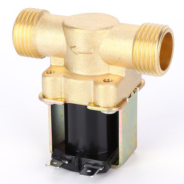 Magnetventil Kobber Elektromagnetisk Ventil Industritilbehør 1/2-tommer til Solvandsvarmere DC 12V