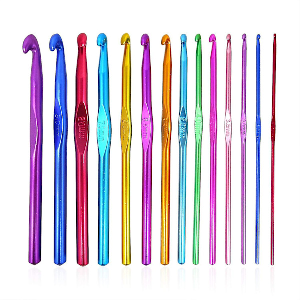 14st Multicolor Alumina Virknålar Set Virknålar För Virkning