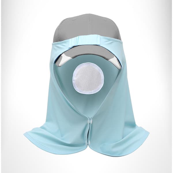 Polyester Kylande Andningsbart Sol UV-Skydd Huvud Nackskydd Utomhussporter Blå
