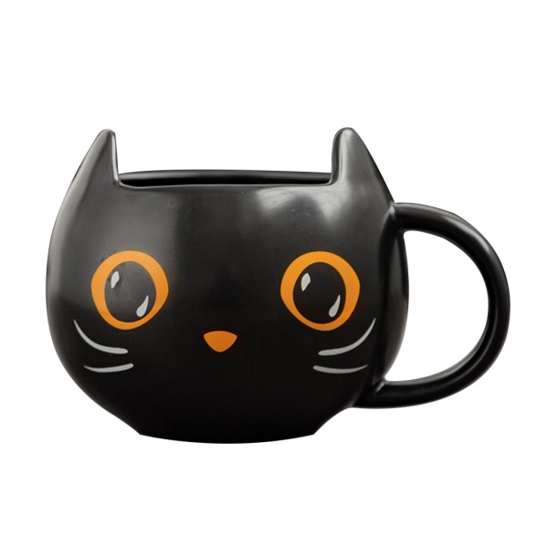 Den nya Keramisk söt svart för katt kaffemugg Tekopp Halloweenpresenter för kattälskare Co null - 3