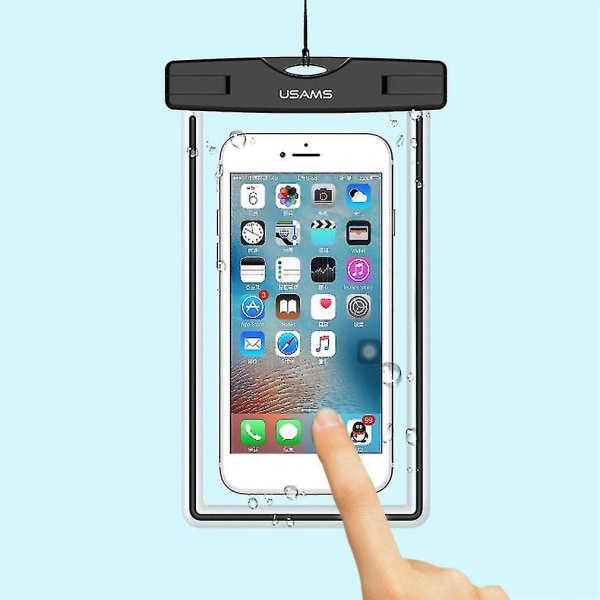 Vandtæt svømmestrand lysende telefontaske til 5,5" telefon