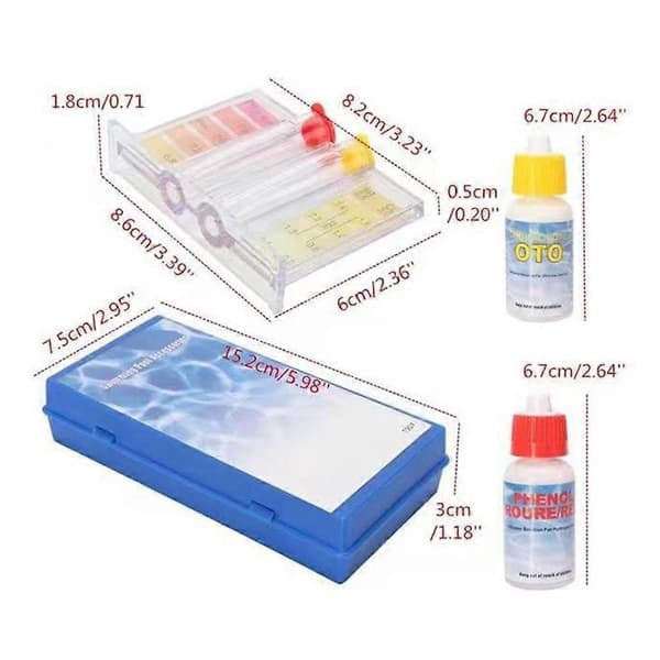 【BQ】PH Klor Vattentestkit Testare Hydrotool Testkit Poolvatten Alkalinitetstest Hydroponik