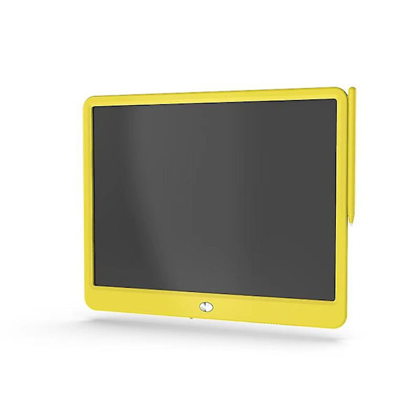 Lcd skrivetablet 15 tommer farverig skærm tegneblok, doodle og skriblerplader til børn Yellow