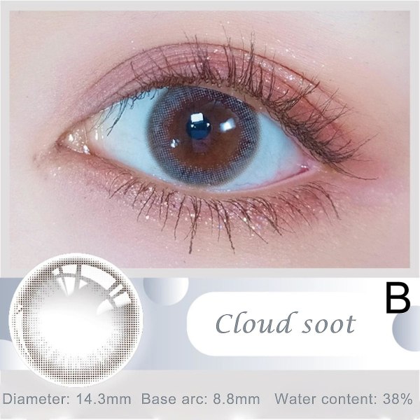 2st Fashionabla kvinnor Färgade kontaktlinser Kosmetiska kontaktlinser Ögonfärgskontakter Bekväm