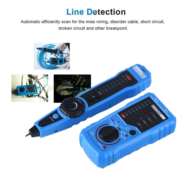 Precise Line Breakpoint Cable Tester för RJ11 RJ45