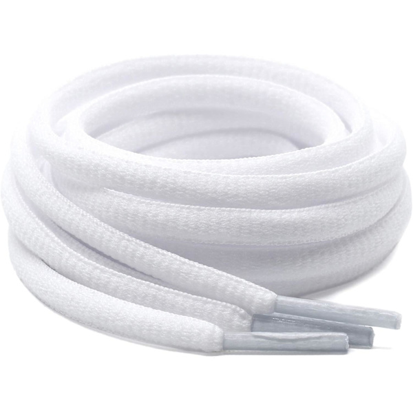 2 par ovala skosnören Halvrunda Athletic Sport-/löparskosnören, röd, 80 cm White 60 cm