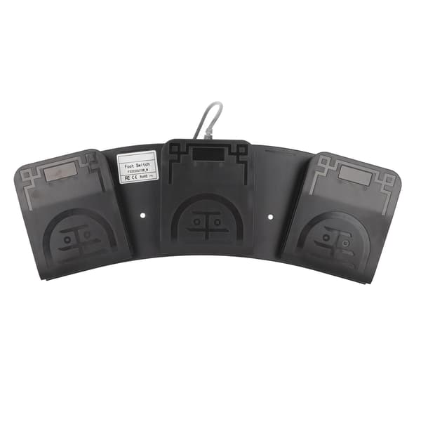 USB Fodpedal Triple Taster MIDI Controller Mekanisk Kontakt Programmerbart Computertastatur til Spil