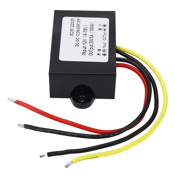 DC Boost Modul 12V til 20V 5A Høyeffektiv Spenningsomformer Plastikk Hus
