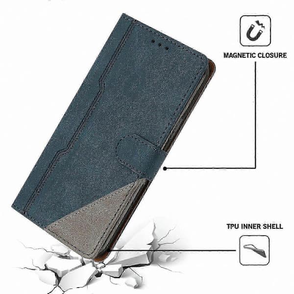 PU-læder flip-etui med kortholder til Nova 5T Blue