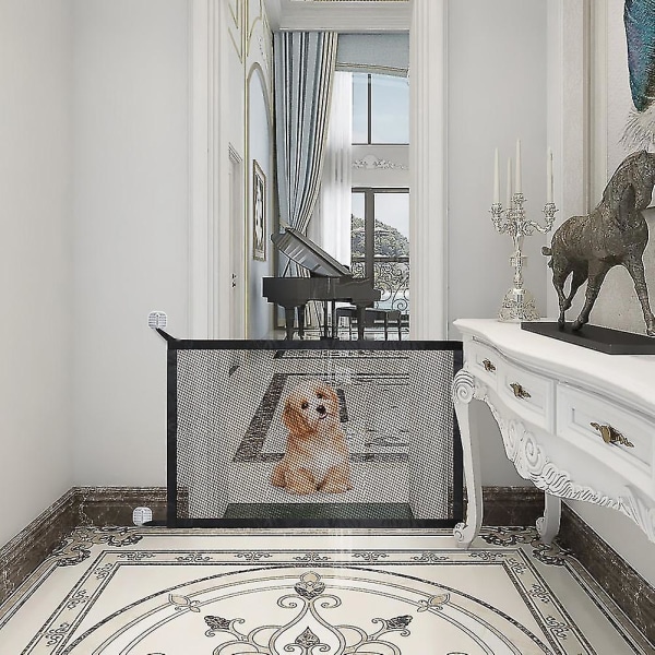 Kotitalouden Magic Dog Gate säädettävä leveys lemmikkieläinten aita portaiden suojaverkko 110*72mm