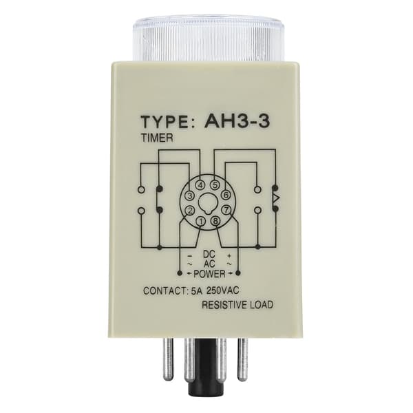 AH3-3 Timerrelä Elektronisk Typ Justerbar Släppfördröjning Timerrelä 8 Stift 60Min (110V)
