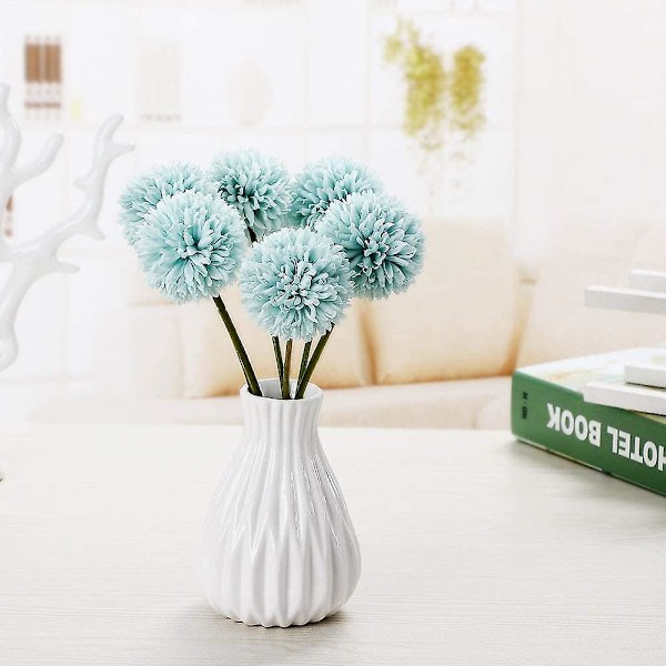 Tekokukka silkki muovinen hortensia voikukka hyasintti muovikukka 6 kpl Blue