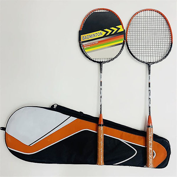 2stk Sportsbadmintonracket Sklisikkert håndtak Racket for utendørs spill Green