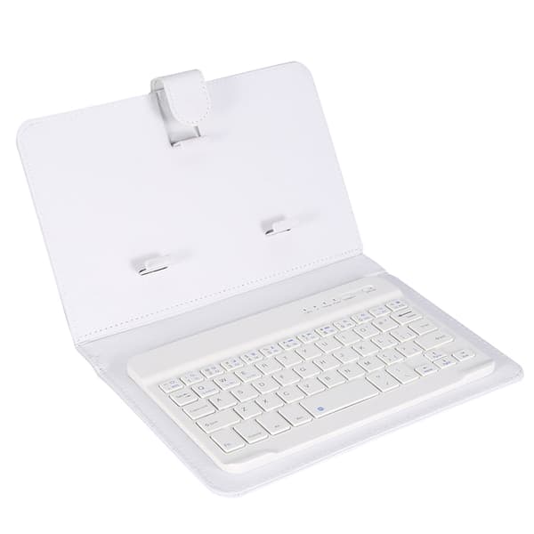 Langaton Bluetooth-näppäimistökuori iOS/Android-puhelimille - Valkoinen