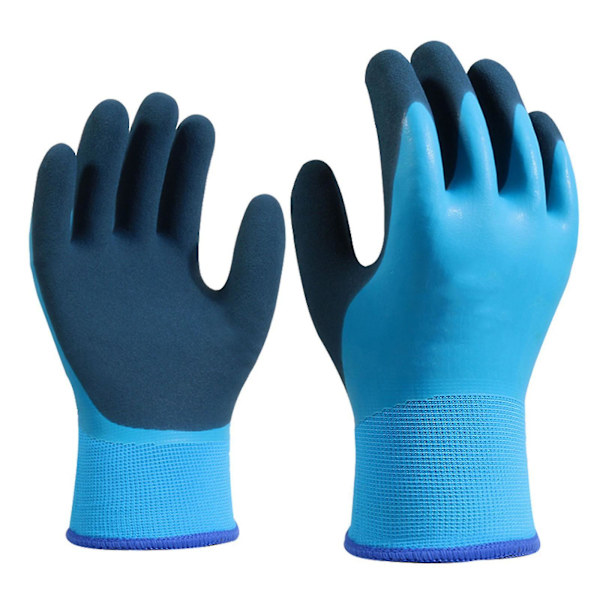 Vandtætte vinterarbejdshandsker Grip Udendørs Have Ice Snow Cold Multi-purpose M Blue