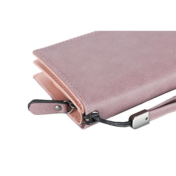 Damplånböcker Mode Dam Wristlet Handväskor Lång pengapåse Dragkedja Myntväska Kort ID-hållare Koppling Kvinna Plånbok Grey