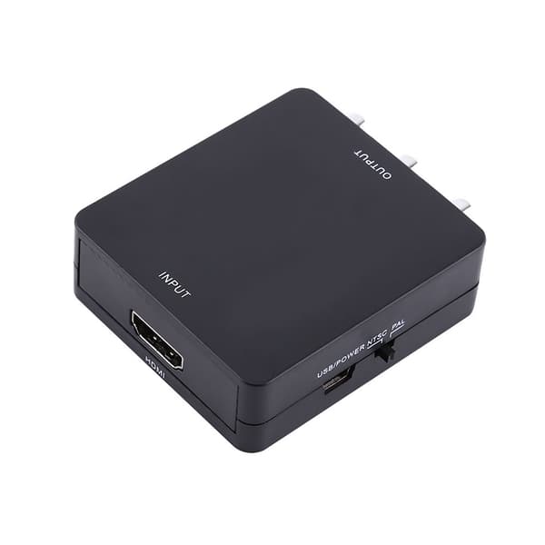 HD til RCA Composite Video Audio Converter 720p/1080p - Sort