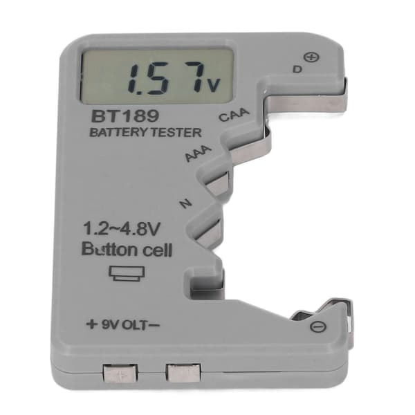 Digital Batteritester LCD-skjerm Universal ABS-hus Batterikontroll