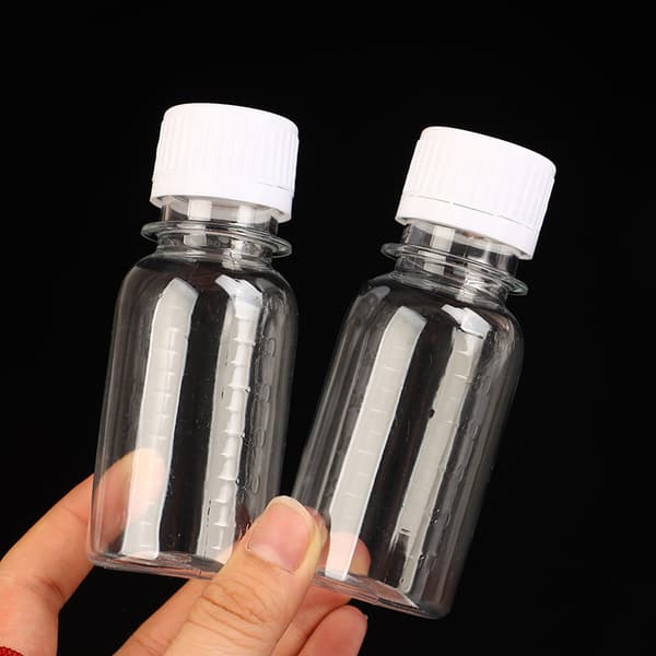 【BQ】5 st 60 ml små plastflaskor ingefärsshotsflaskor med lock M 5pcs