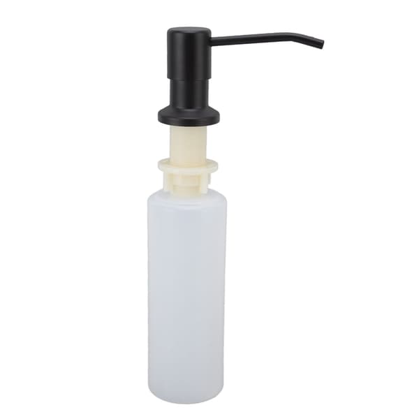 300 ml køkkenvask sæbedispenser i rustfrit stål, 360 graders rotation, multifunktionel sort